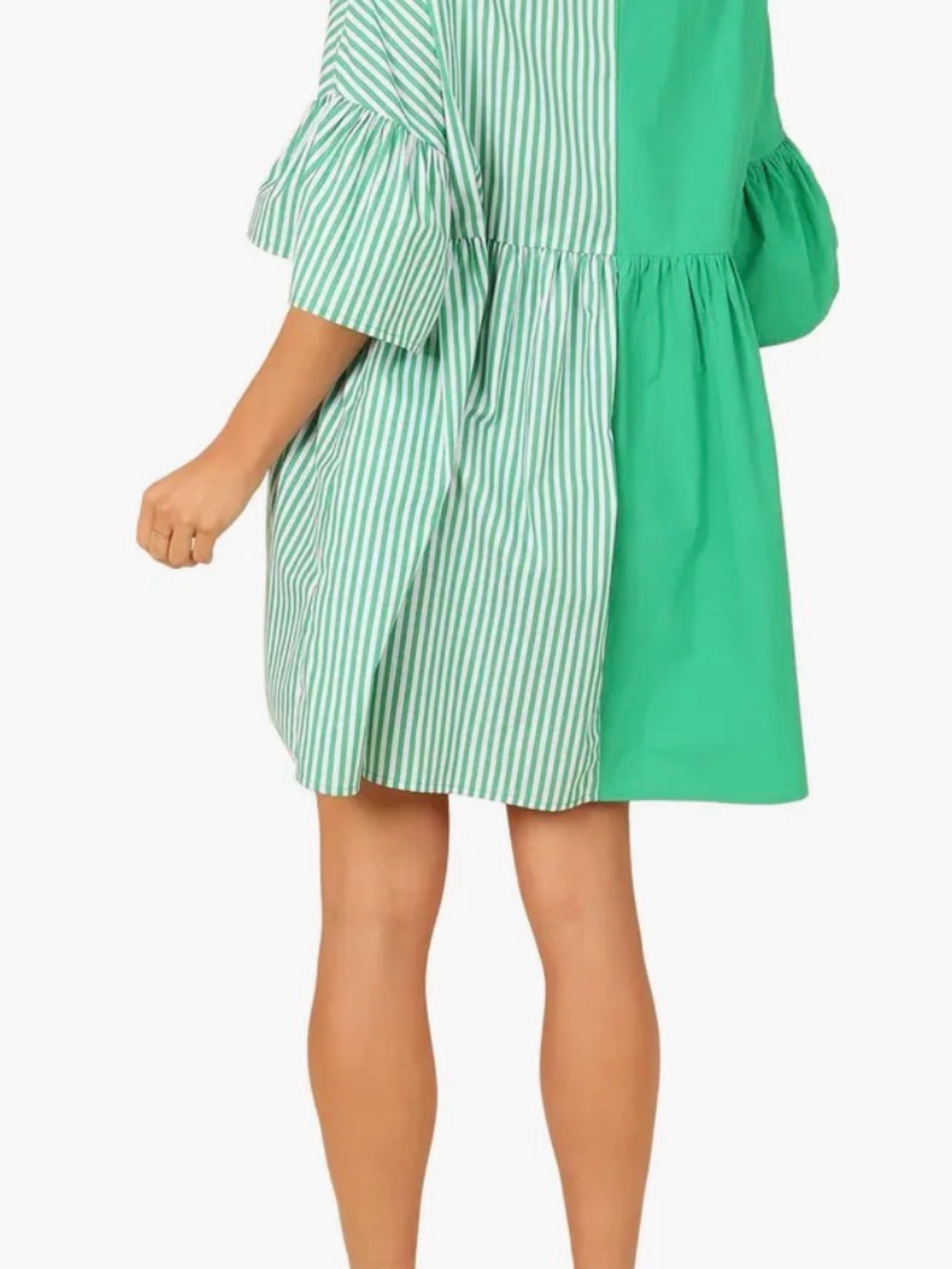 Petal & pup Women's Didi Frill Mini Dress Size Small NWT Green - Picture 2 of 11